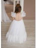 Cute Dotted Tulle Flower Girl Dress